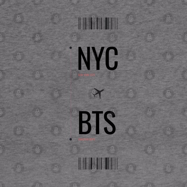 NYC to BTS Boarding pass by BTSKingdom